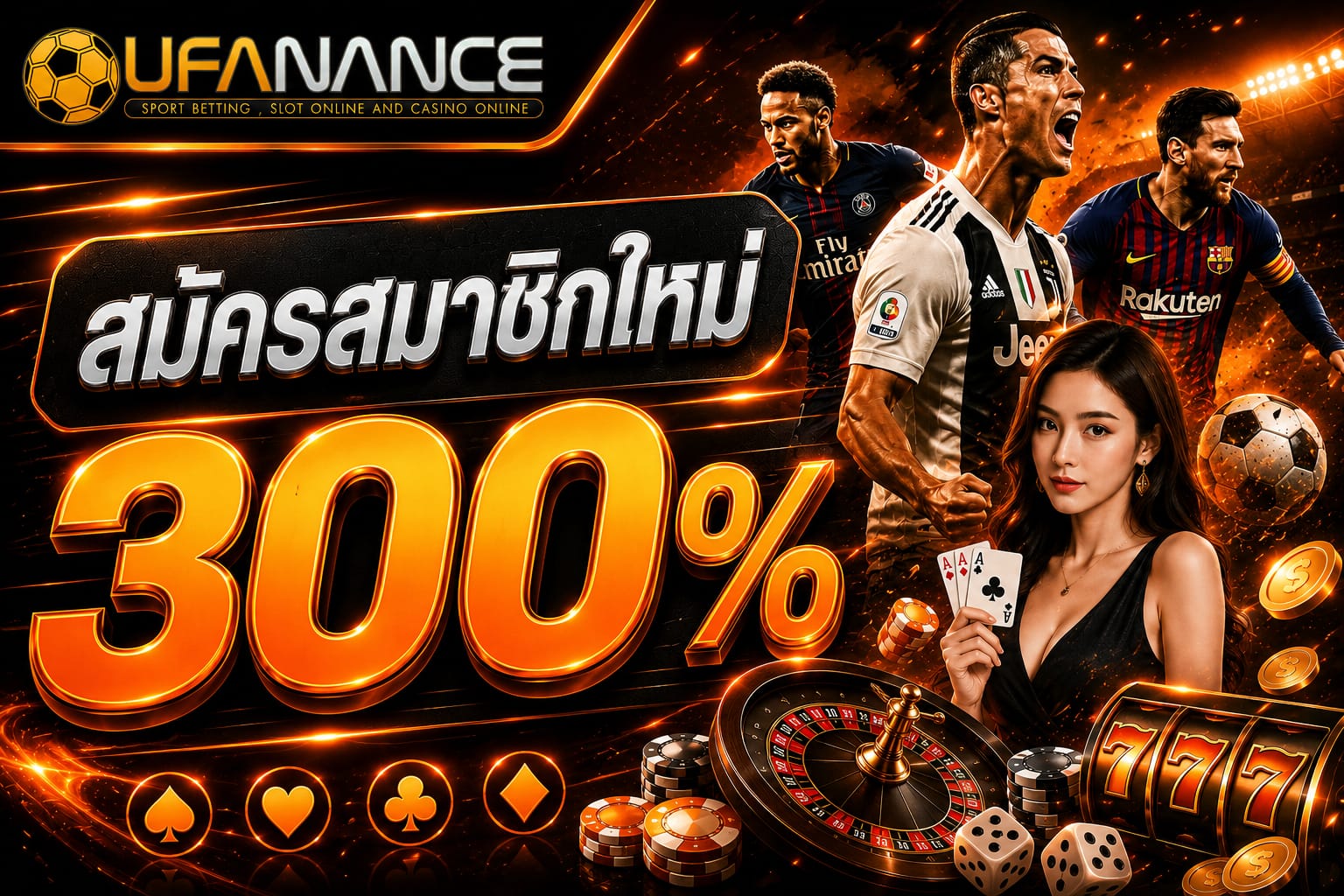 สมัครรับ 300%