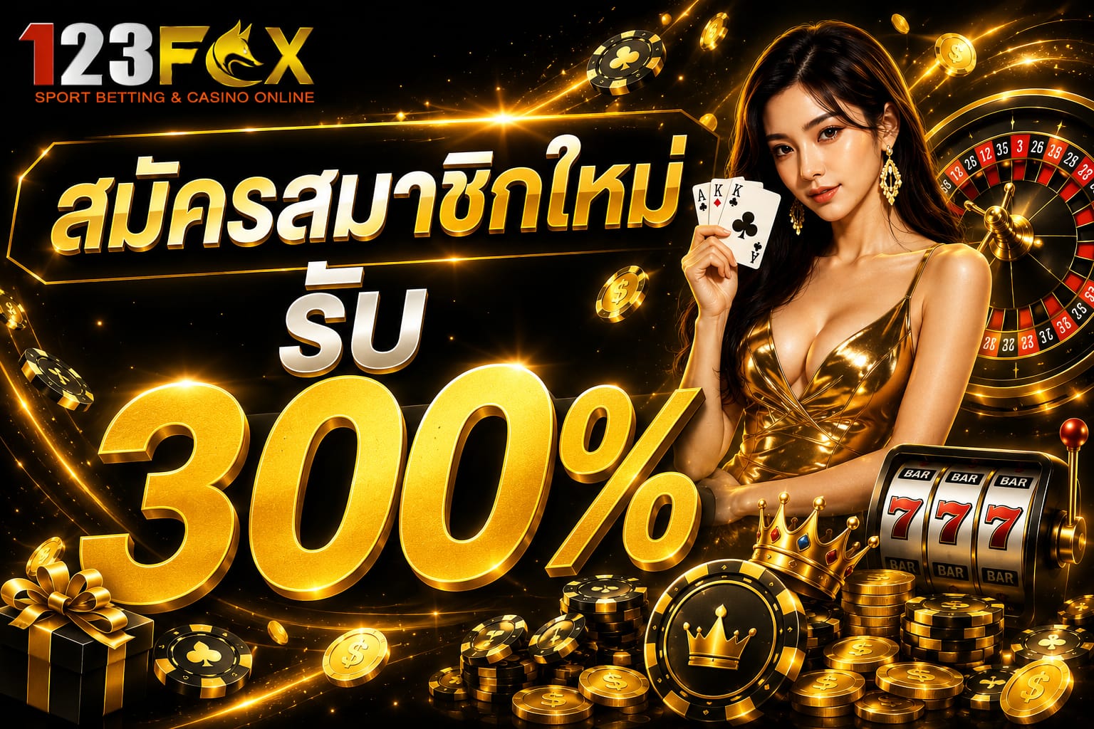สมัครสมาชิกใหม่ 300%